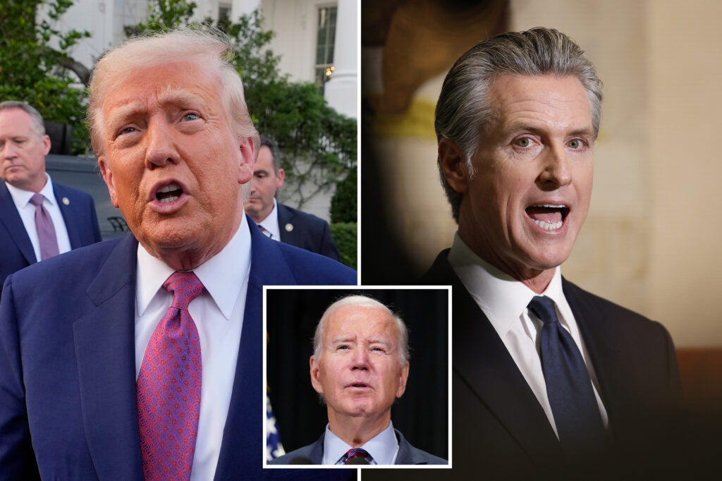 Newsom tries to give Trump's treatment, says it's not "all there"