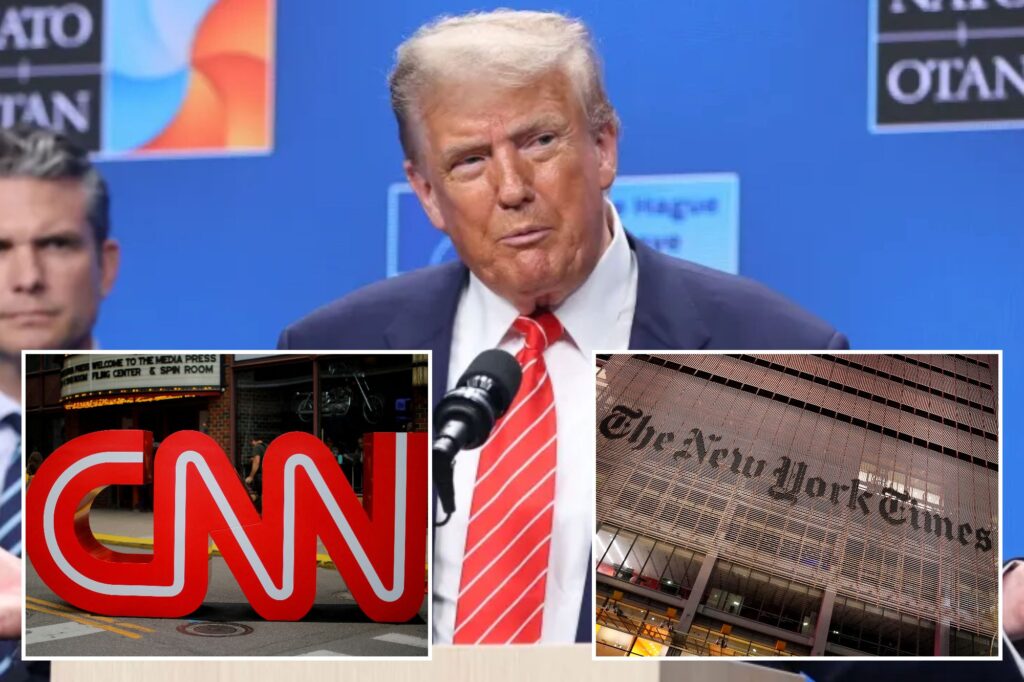 Trump threatens to sue the New York Times, CNN, on reports that minims Iran strike claims